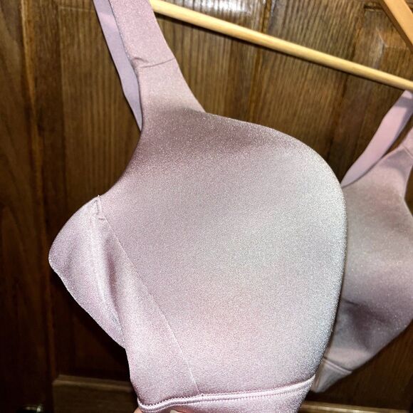 Cacique Lightly Lined No Wire Bra 40DD Shimmer Pink Everyday Comfort Adjustable - Picture 3 of 6